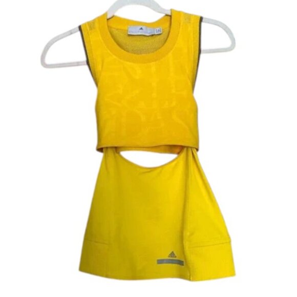 Adidas by Stella McCartney women's yellow run perf Climacool tank top size XS - Picture 3 of 7